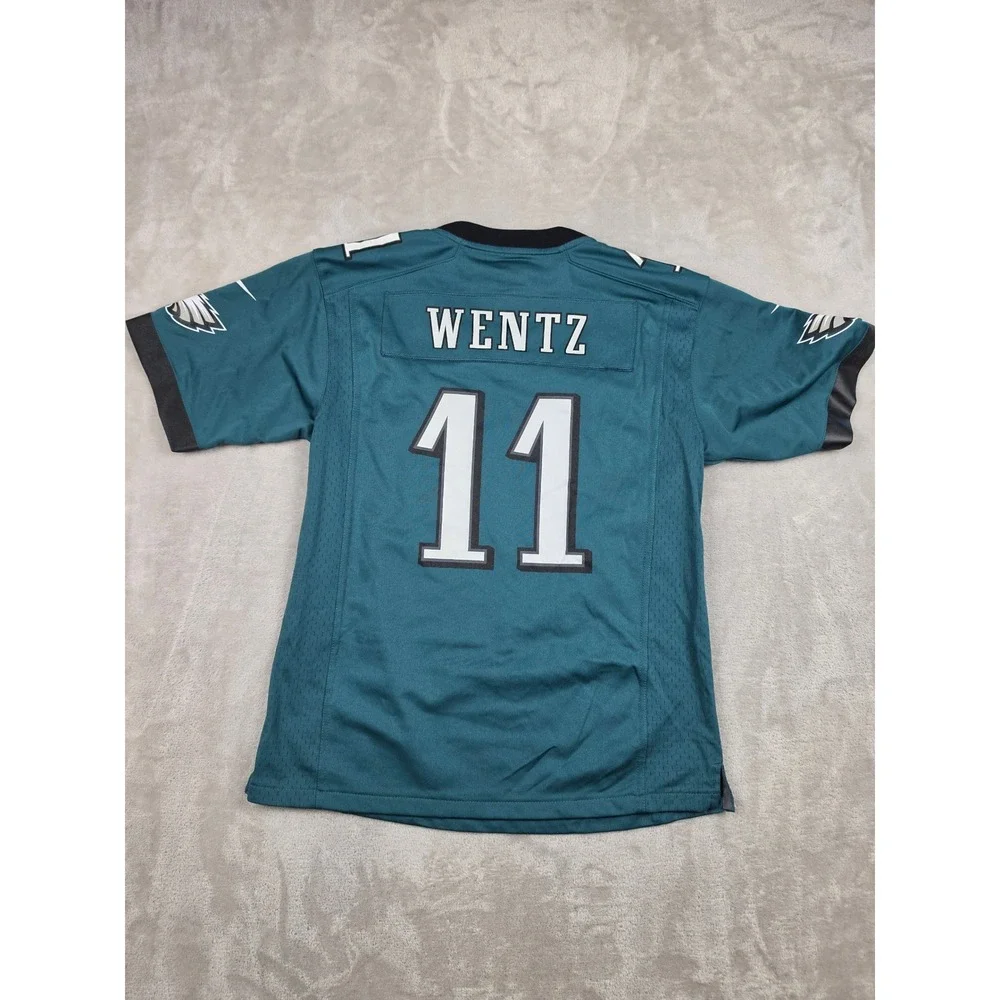Nike Carson Wentz Philadelphia Eagles Jersey Kids L 14/16 Green NFL On Field